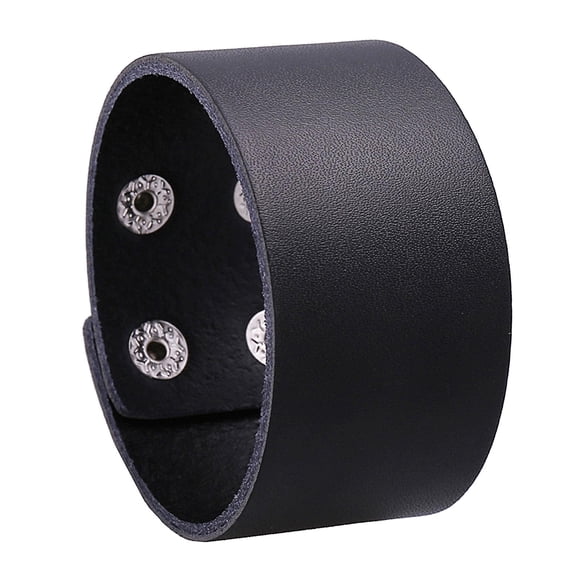 Ajustable, Punky Hecho , Ancho, Vintage, Joyería de Moda, Regalos, Brazaletes de material cuero , para Negocios, Amistad, Niñas, Niños, , Negro
