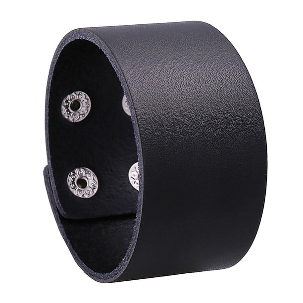 Ajustable, Punky Hecho , Ancho, Vintage, Joyería de Moda, Regalos, Brazaletes de material cuero , para Negocios, Amistad, Niñas, Niños, , Negro