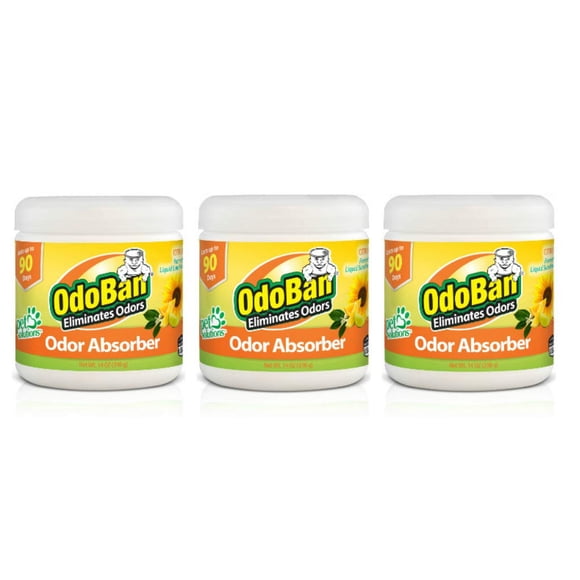 Absorbedor de olores sólidos Odoban para el hogar y espacios pequeños, paquete de 3