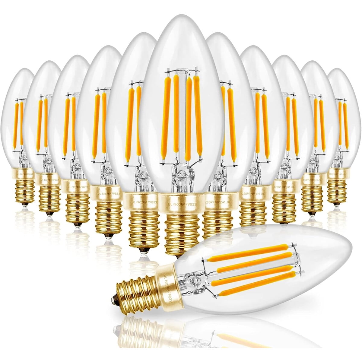 Ampolleta Led Candelabro Hizashi 60w 2700k 90cri Regulable E12