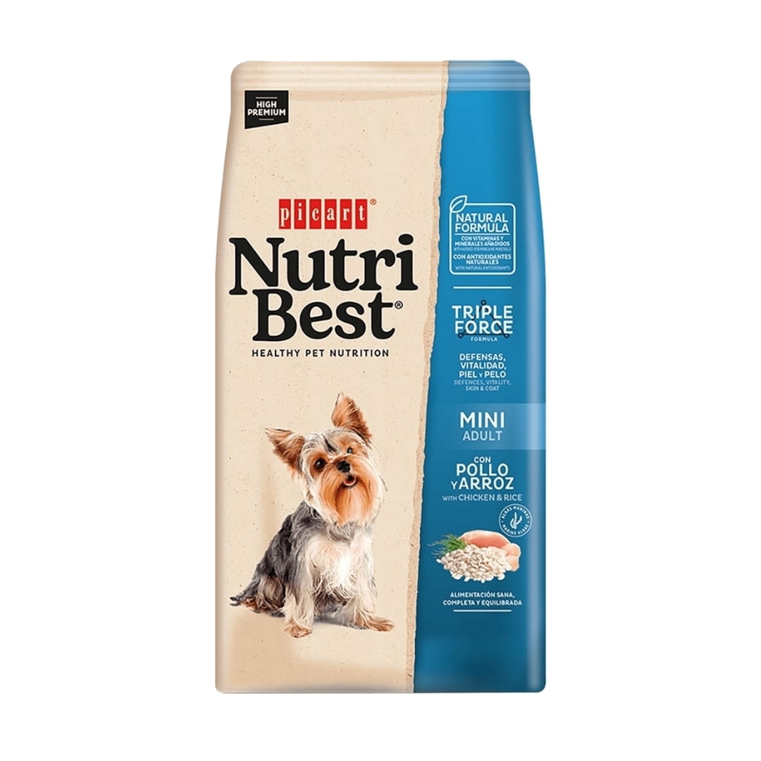 Nutribest Para Perros Adultos Minis Pollo Y Arroz 10 Kg.