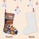 thumbnail image 3 of Oliver y su Pandilla Tema: Calcetines de Navidad, fino lino blanco para colgar en escaleras y chimenea, decoración navideña para el hogar, regalo de Navidad. 45cm × 32cm, 3 of 5
