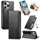 thumbnail image 4 of Funda tipo cartera para iPhone 16 Pro Max de piel con cierre magnético, ranuras para tarjetas y correa para la muñeca Negro, 4 of 6