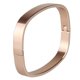 thumbnail image 3 of Para mujer para hombre de acero inoxidable Brecelet pulido brazalete brazalete de oro rosa 8 mm, 3 of 5