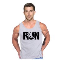 Persodesign - Polera Diseño Run Musculosa Tank Gym Life Talla 2Xl Gris Hombre