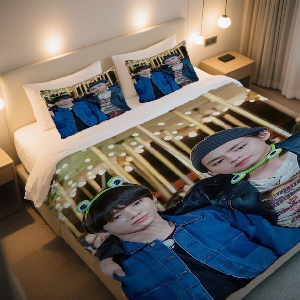 Taekook Duvet Cover Set Printed bedding Suitable for Bedroom And Guest Room Decor