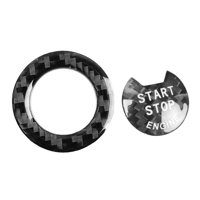 Ioensy - Embellecedor Decorativo De La Cubierta Del Botón De Arranque Interior Del Coche Para Infiniti Q50 Q60 Negro