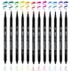 thumbnail image 2 of Set de marcadores Uchida Le Plume II de doble punta pincel/fina x12, 2 of 3