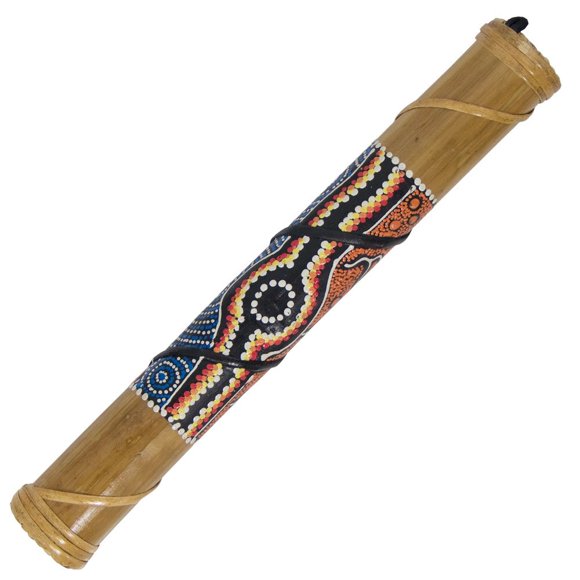 Rain Stick New Age Source pintado con puntos pequeños de 40 cm
