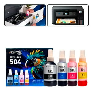 Tinta Para Impresora Ecotank Premium Cmyk 127Ml-70Ml Aspor