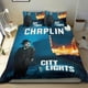 thumbnail image 1 of Luces de la Ciudad Conjunto de sábanas temático, trío de piezas, cómodo y amigable con la piel, diseño único, regalo de decoración para el hogar para familiares, amigos y fans,173cm *218cm, 1 of 6