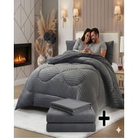 Mylhogar - Juego De Plumón Chiporro Más Sábana Polar King Premium