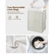 thumbnail image 3 of Cesto de ropa Greenstell de 60 litros con tapa y 2 bolsas forradas, color blanco, 3 of 8