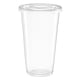 thumbnail image 2 of Vasos desechables de plástico GUSTO transparentes con tapas planas, 700 ml, 100 unidades, 2 of 7