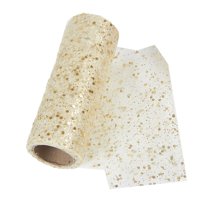 Magideal - Tul Con Lentejuelas Brillantes, 30 Yardas, Novedad, Ancho Versátil, Cinta De Malla De 6 "", Tela De Tul Para Decoración De Fiestas, Envoltura De Guirna Champán