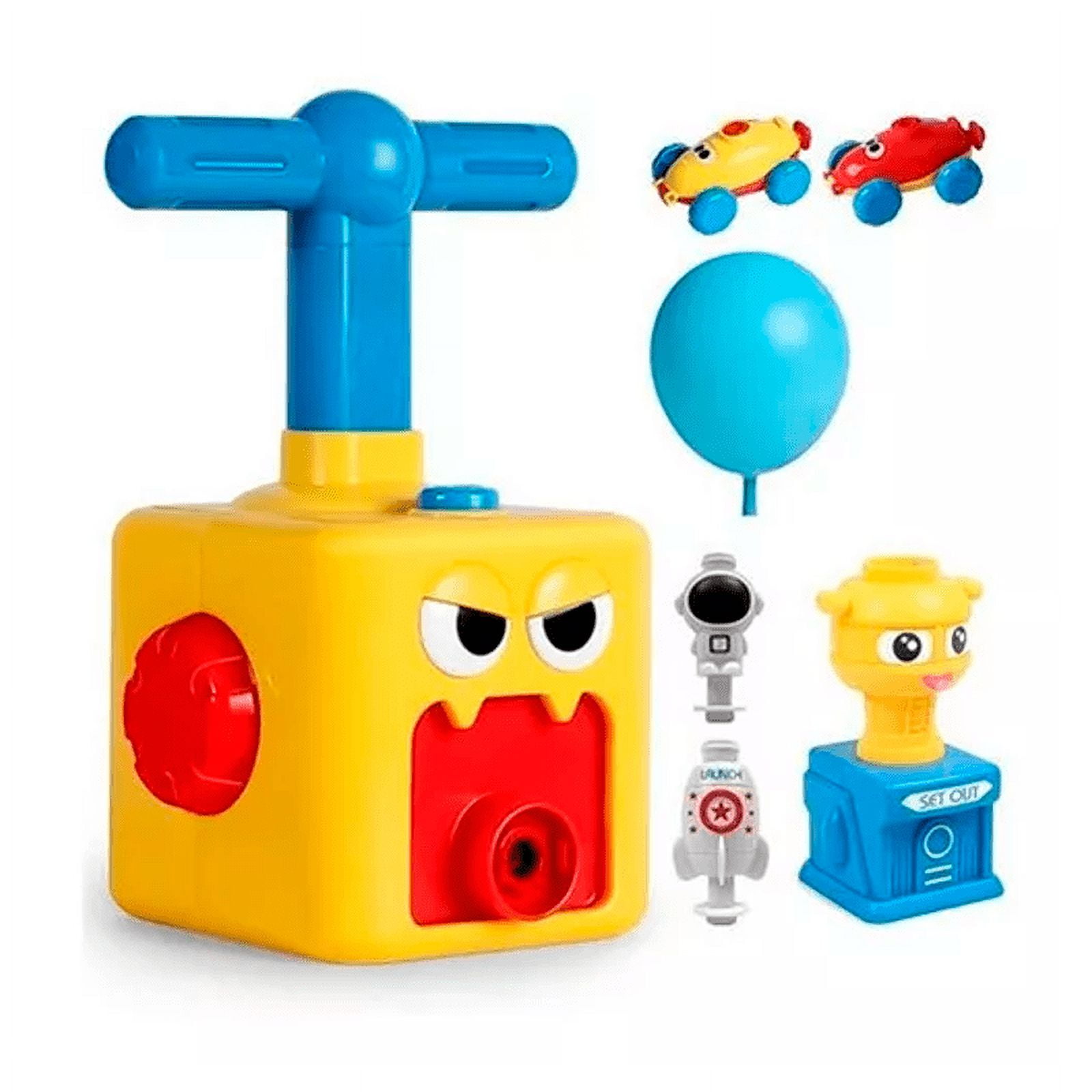 Genérico - Juguete Bombin Globo Lanza Autos Cohetes Para Niños Amarillo