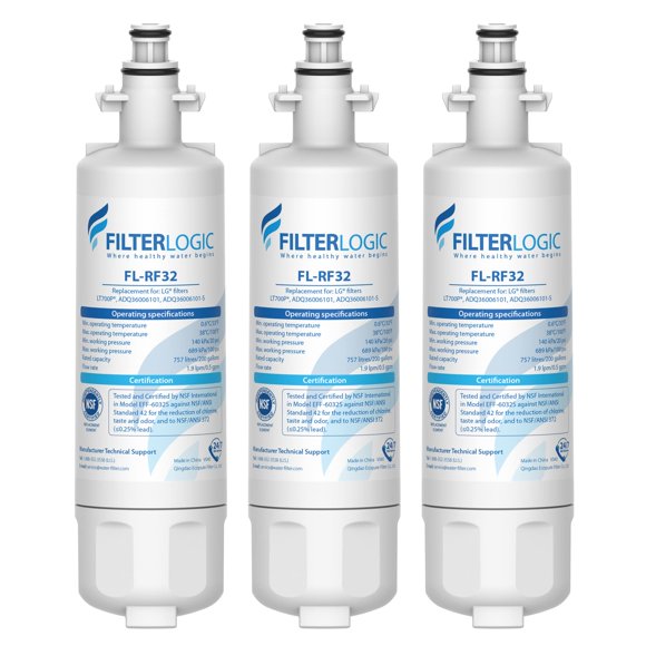 Filtro de agua para frigorífico Filterlogic 469690 ADQ36006101 x3