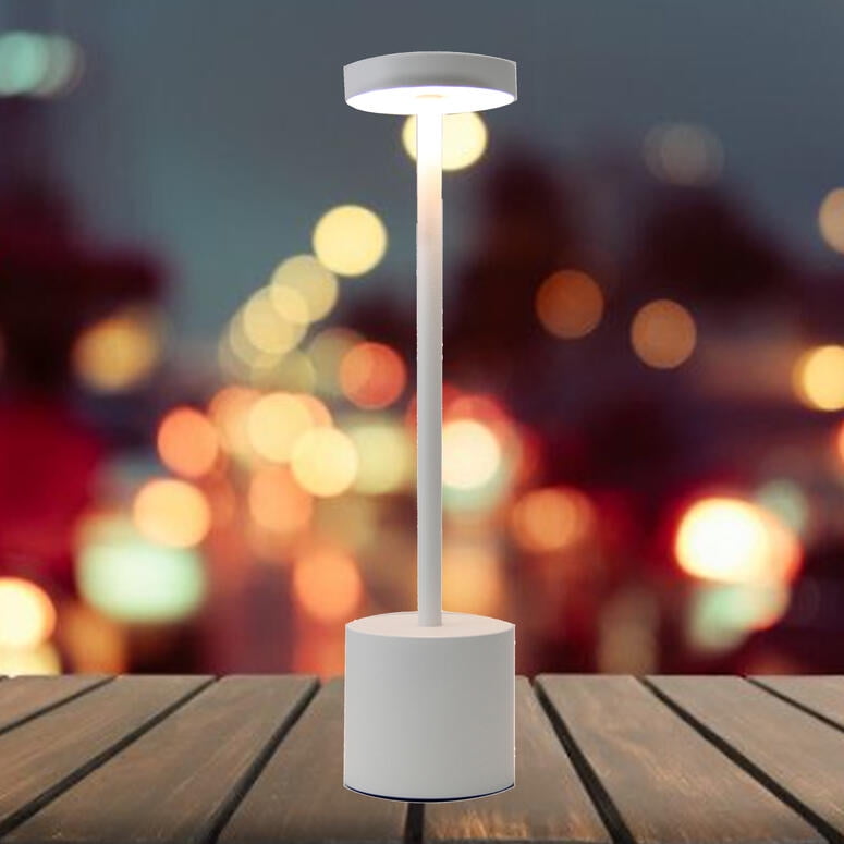 Vgo - Lampara De Mesa Blanco Recargable Con Sensor 33 Cm