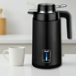 Raf - Termo Hervidor Eléctrico Acero Inoxidable 2 Litros Negro