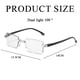 thumbnail image 3 of Gafas de presbicia con zoom inteligente y antiluz azul, sin marco y con doble luz para calle, 3 of 5
