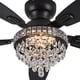 thumbnail image 1 of Ventilador de techo Fanyank Crystal con luces de 50 cm, color negro, 1 of 3