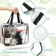 thumbnail image 3 of 10 Pack Large Transparente Cosmético Bolsas con Mango Bolsas de Aseo de Plástico con Cremallera Viaje Maquillaje Oganizer Waterprode Tote Bags Stoage Purse Bulk Mujeres Hombres, Wok, Beach, Travelling, 3 of 6