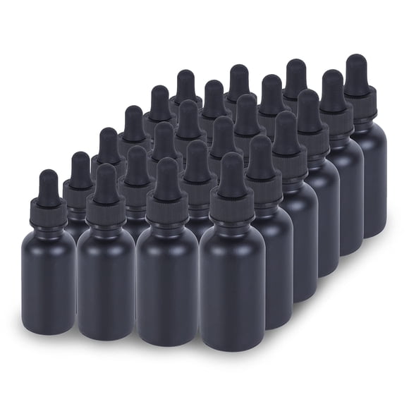 Frasco cuentagotas YONKAN Boston de vidrio ámbar de 30 ml, paquete de 24