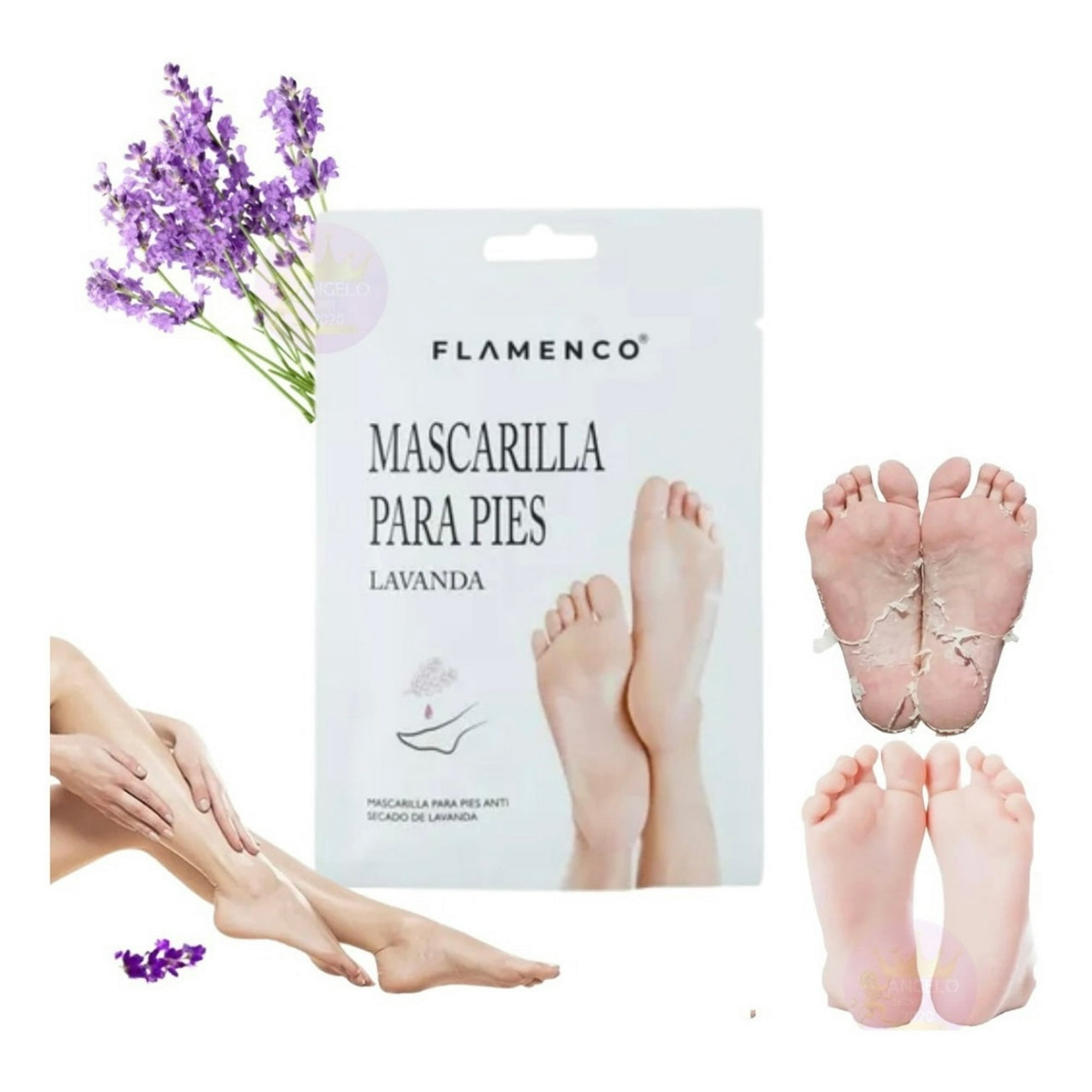 Flamenco - Mascarilla Para Pies Exfoliante E Hidratante De Lavanda