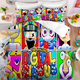 thumbnail image 1 of x1231 Bed SheetsThe Amazing Digital Circus Duvet Cover Set Comforter Cover Bedclothes for Boy Girl Bedding Sets Bedroom Decor 3-Piece Bedding Set (1 Duvet Cover + 2 Pillow Shams) nj1231, 1 of 5