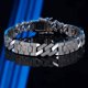 thumbnail image 3 of Pulsera de Eslabones Cubanos para Hombre Transparente 5A+ CZ Pulsera de Cadena para Hombre Chapada en Oro Blanco de 18K Pulsera de Plata Esterlina 925 Joyería para Hombre 18-20CM ﻿, 3 of 8