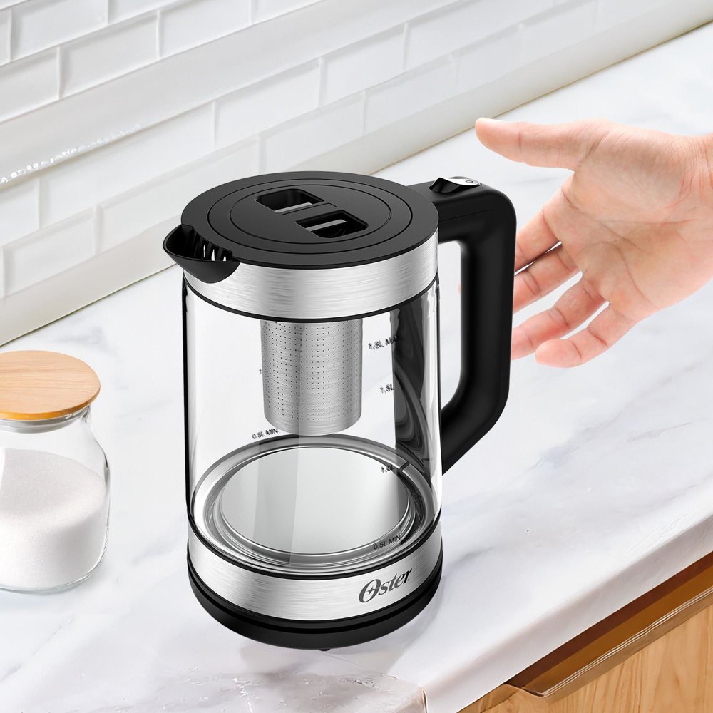 Oster BVSTKT5803B 2 en 1 con Infusor 1.8 L Transparente, foto 3
