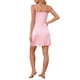 thumbnail image 3 of INSPIRE CHIC Vestido de Dormir de Satén con Tirantes Dobles y Escote en V para Mujeres, Ideal para Regreso a Clases y Descanso, Talla L Pik, 3 of 6