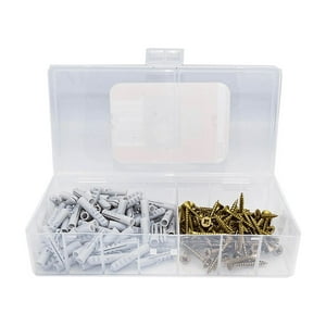 Fixser - Kit Tarugo Plástico Para Concreto 6 Mm 80 Uni + Roscalata Cabeza Plana 4X30Mm 80 Uni