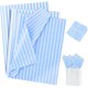 thumbnail image 1 of BEISHIDA Papel de seda azul cielo con rayas finas, paquete de 30 hojas, 1 of 3