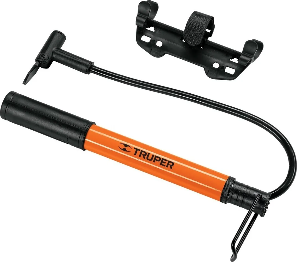 Genérico - Bombin Mini De Aluminio Domestico 28Cm Truper Bom-Mi Naranja/Negro