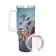 thumbnail image 3 of SuperKlaus Vaso aislado de acero inoxidable con asa, diseño temático, regalo para familia, amigos y fans; incluye pajita y encaja en el portavasos estándar, 40 oz, 3 of 6