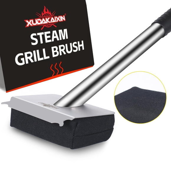Cepillo de Parrilla a Vapor XUDAKAIXIN sin Cerdas con Cabezal Reemplazable