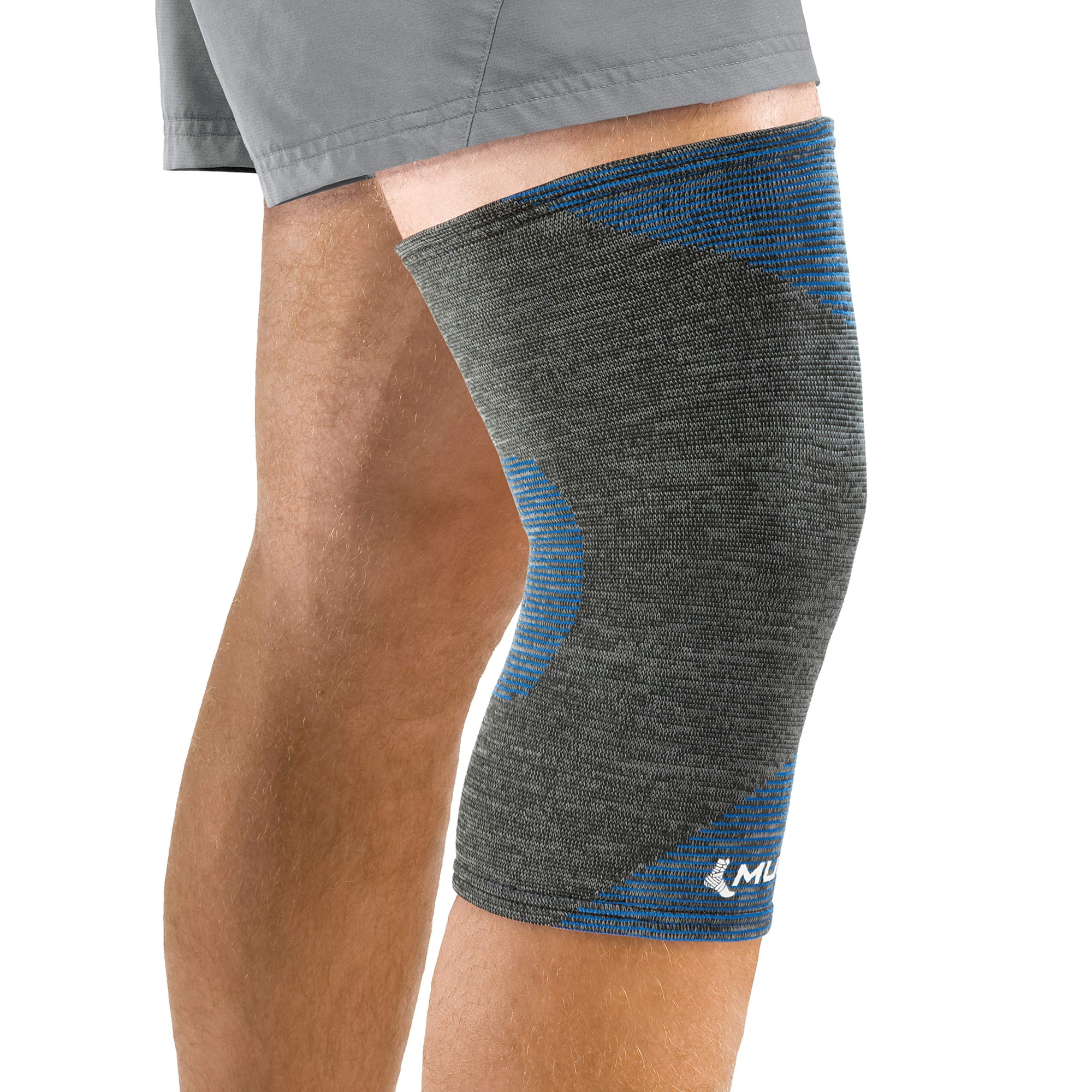 Rodillera Mueller Fir Con Elasticidad 4 Vías, Gris/azul, S/m