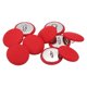 thumbnail image 1 of Uxcell 10pcs 40L Botón Cubierto de Tela de 25mm 1" con Vástago de Metal Redondo de Satén para Costura DIY Botones de Manualidades para Trajes de Novia, Vestidos, Blusas, Suéteres, Rojo, 1 of 7