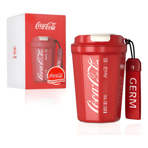 Cocacola Germ Termo Taza de Café Frío O Caliente Vaso, 390 ML Rojo