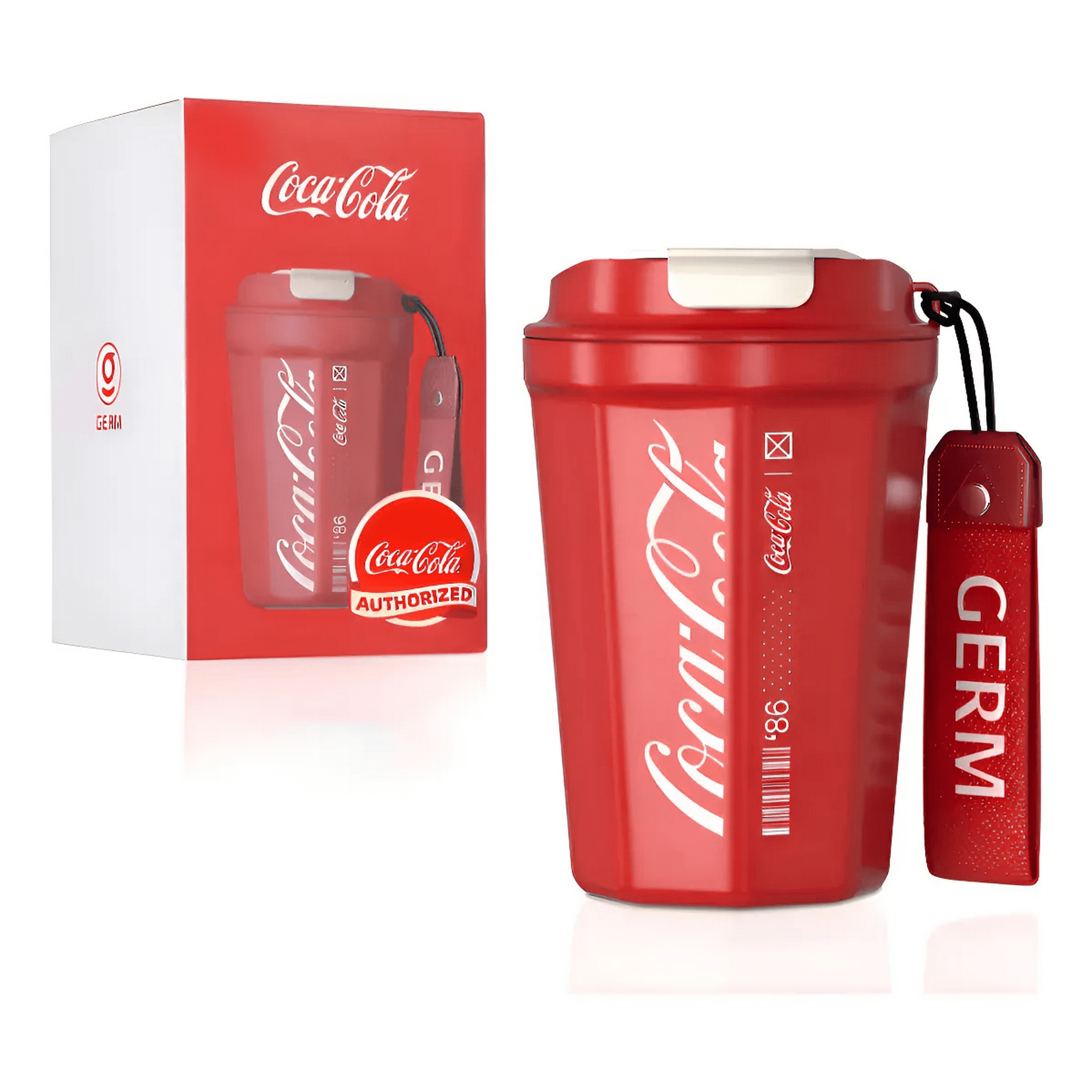 Cocacola Germ Termo Taza De Café Frío O Caliente Vaso, 390 Ml Rojo