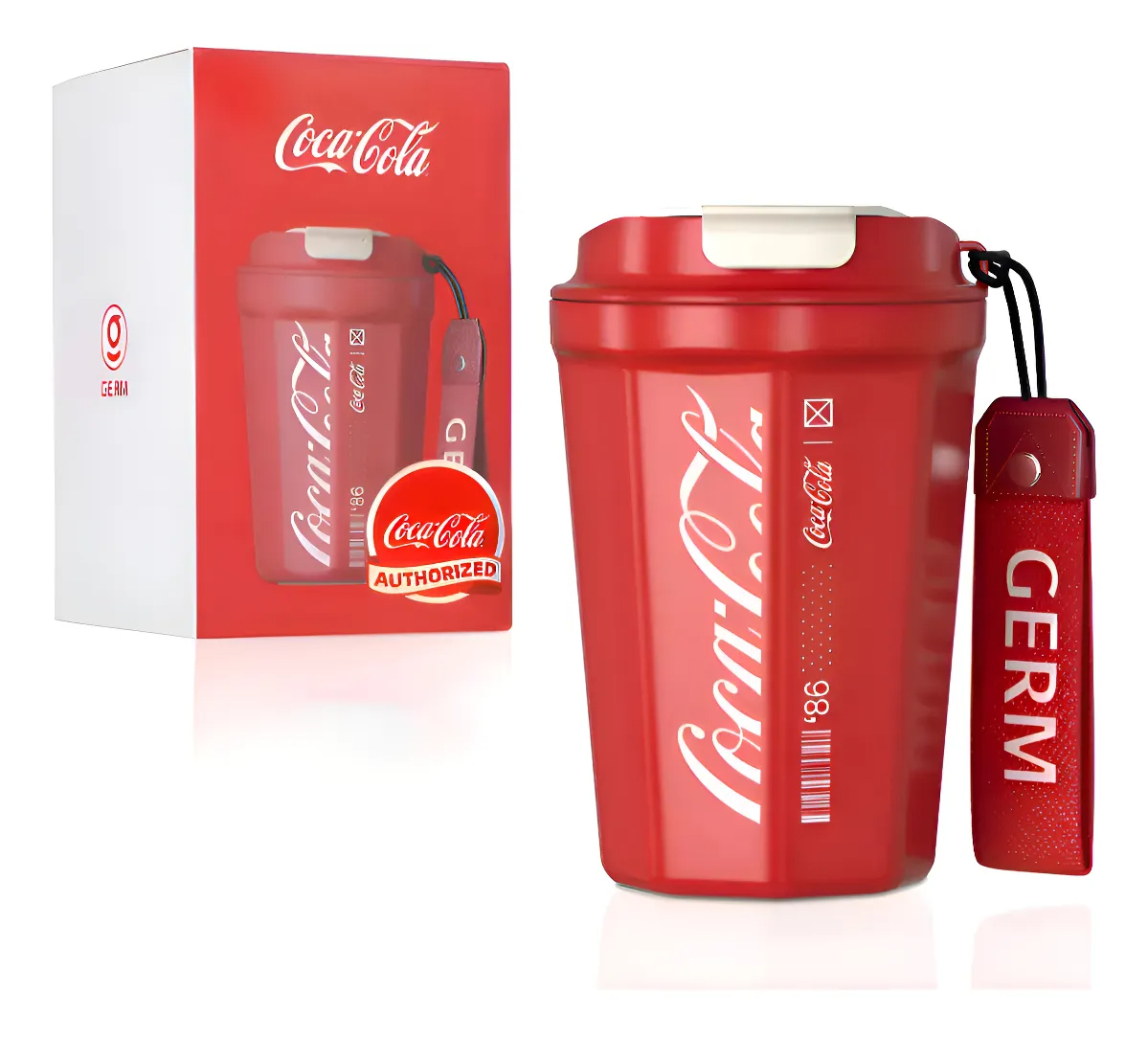 Cocacola Germ Termo Taza De Café Frío O Caliente Vaso, 390 Ml Rojo