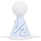 thumbnail image 1 of Sombrero de Cumpleaños LINGANA Azul y Blanco Gingham 1/2, 1 of 9