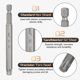 thumbnail image 5 of Uxcell 3 piezas Punta de Destornillador de Cabeza Torx T45 Vástago Hexagonal 1/4" Largo 4" (100mm) Magnético Sin Punta de Agujero Estrella de 6 Puntos, 5 of 7