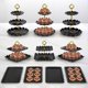 thumbnail image 1 of Juego de soportes para tartas NWK, paquete de 10 con soportes para magdalenas y mantel, 1 of 5