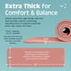 thumbnail image 3 of Esterilla de yoga Retrospec Solana de 1,2 cm de grosor con correa de nailon, color rosa, 3 of 8