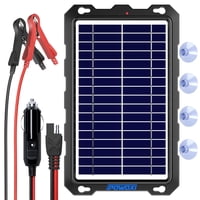 Cargador Solar De Batería Powoxi 7.5W Impermeable Kit De Carga Lenta 12V
