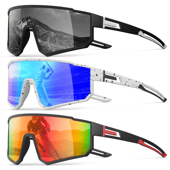 Gafas de sol IKTOD polarizadas - paquete de 3 con protección UV