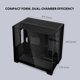 thumbnail image 2 of Caja PC Lian Li O11 Vision-M mATX Negra de Alto Flujo de Aire, 2 of 9