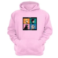 Genérico - Polerón Canguro Demon Slayer Rosa Talla S Unisex